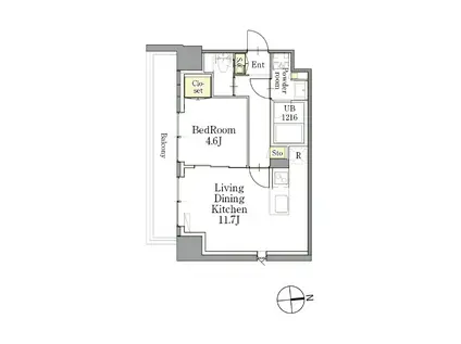 CLASSEUM仙台新寺通(1LDK/3階)の間取り写真