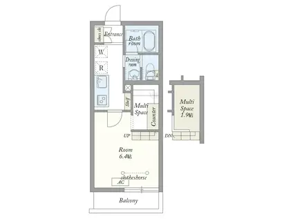 MY STYLE VINTAGE 永福町(1SK/2階)の間取り写真