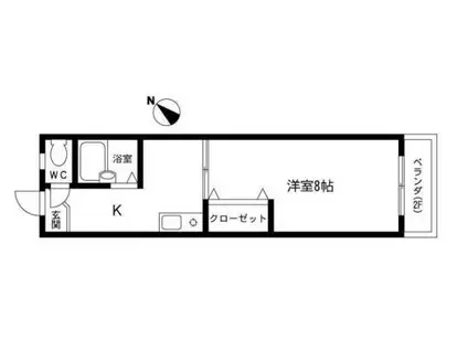 コーポ桜井(1K/2階)の間取り写真