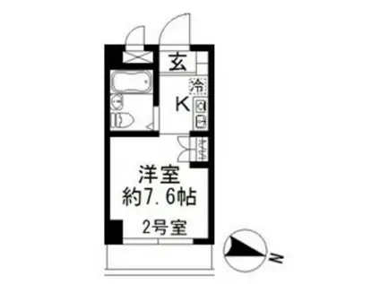 カレッジハイツ稲毛(1K/3階)の間取り写真
