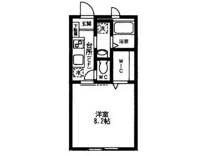 ザサウス等々力(1K/1階)の間取り写真