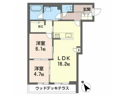 コンフォルタ(2LDK/1階)の間取り写真