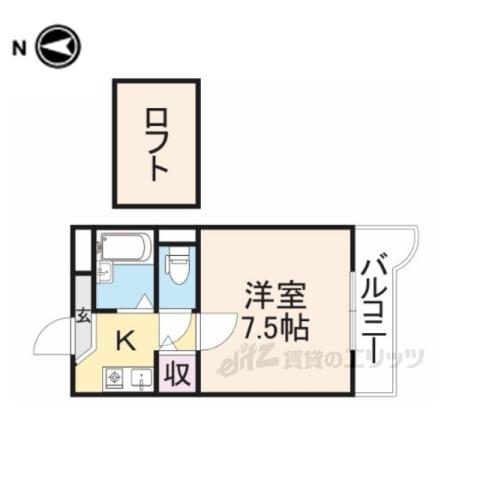 アイリスハイツ2号館(1K/4階)の間取り写真