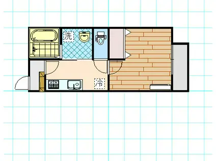 ノアレスト(1K/3階)の間取り写真