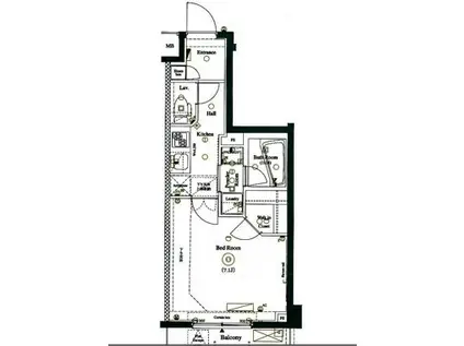 AXAS西馬込アジールコート(1K/4階)の間取り写真