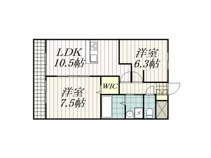 LIKE四街道(2LDK/1階)の間取り写真