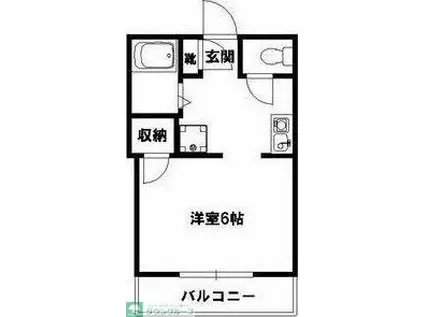 クレセントハウス(1K/1階)の間取り写真