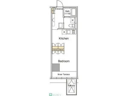 I LIVE FOREST(ワンルーム/5階)の間取り写真
