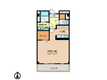 プリステージュ(ワンルーム/3階)の間取り写真