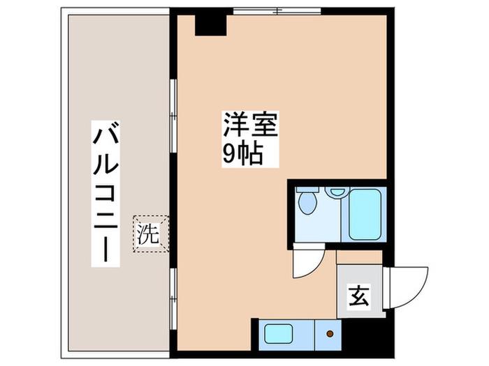 ヒバリアーバンヒルズ(ワンルーム/3階)の間取り写真
