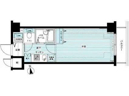 フェニックス江戸川橋(1K/3階)の間取り写真