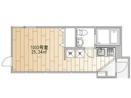 ガーデン中目黒III(ワンルーム/1階)の間取り写真