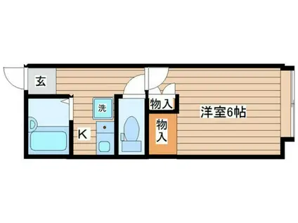 AIN ATAGOBASHI(1K/3階)の間取り写真