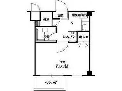 HILLTOP千里山(1K/3階)の間取り写真