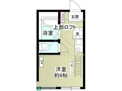 G・Aヒルズ弥生台B(ワンルーム/2階)の間取り写真