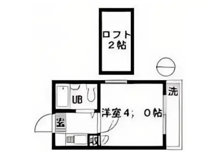 ライフピアイースト(1K/2階)の間取り写真