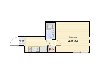 メゾン新町(1K/3階)の間取り写真