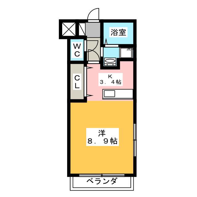 グランストーク福田(ワンルーム/1階)の間取り写真