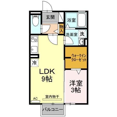 JR東海交通事業城北線 味美駅(東海交通) 徒歩7分 2階建 築19年(1LDK/2階)の間取り写真