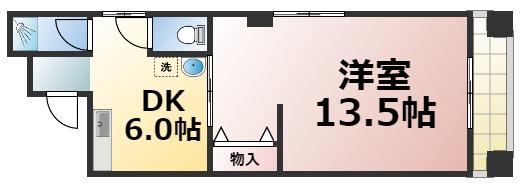 アレーズコート(1DK/3階)の間取り写真
