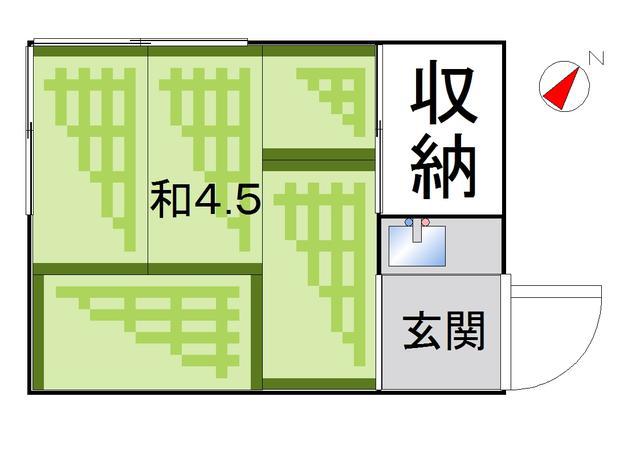 神崎荘(1K/2階)の間取り写真
