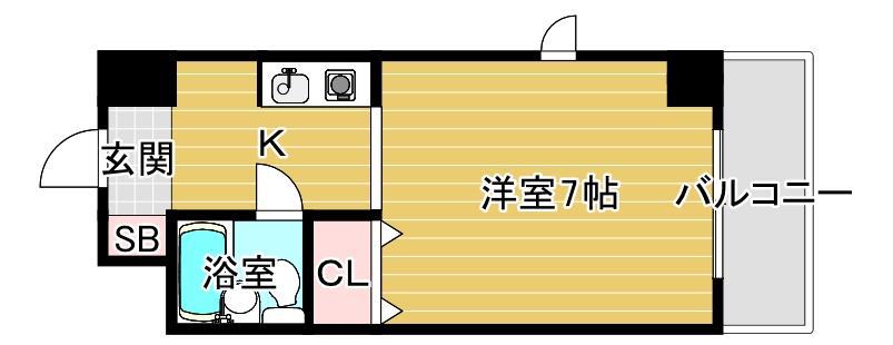 レジデンス関目(1K/5階)の間取り写真