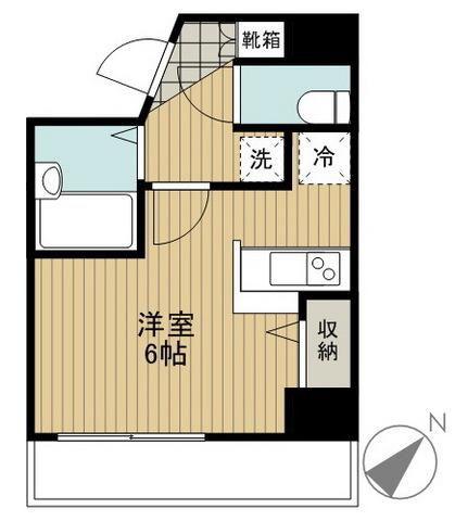 ビエラコート都立大学(ワンルーム/7階)の間取り写真