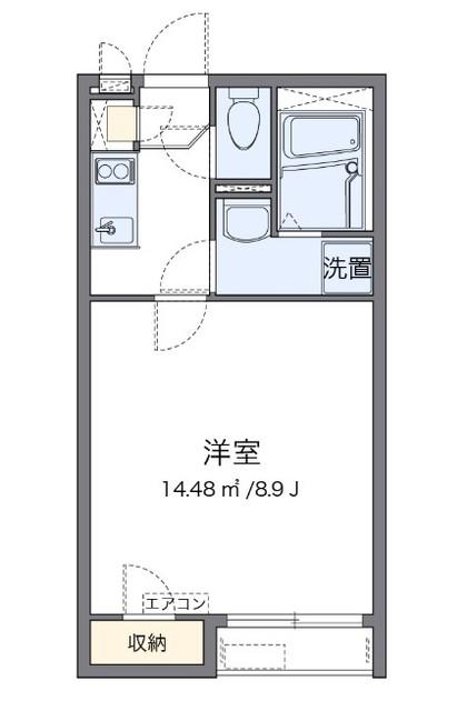 クレイノさんふらわー入谷(1K/1階)の間取り写真