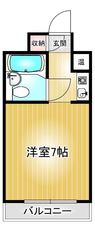 ダイアパレス新出来(ワンルーム/3階)の間取り写真