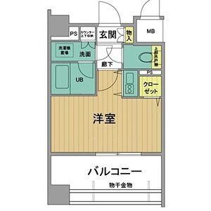 ダイアパレス新大阪宮原(ワンルーム/12階)の間取り写真