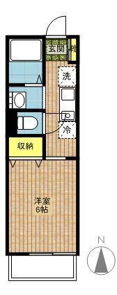 コージーハイブ大島(1K/1階)の間取り写真