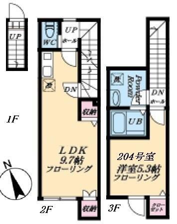 マイレジデンス鷺宮(1LDK/3階)の間取り写真