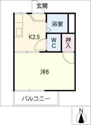 かんとりーメゾン滝ノ水(1K/1階)の間取り写真