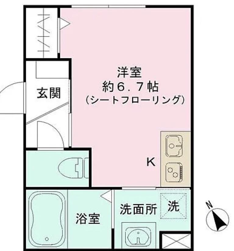 ベルガット早稲田(ワンルーム/1階)の間取り写真