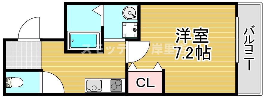 フジパレス住吉公園(1K/1階)の間取り写真