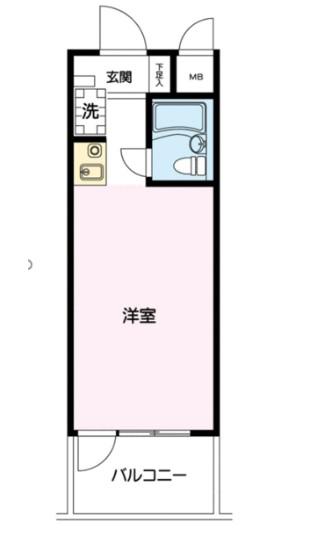 いづみニッテイハイツ北新宿(ワンルーム/4階)の間取り写真