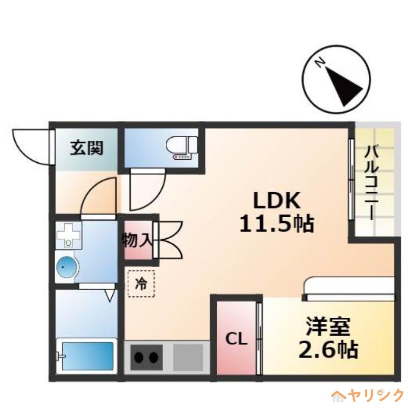 FORTUNATO(1LDK/4階)の間取り写真
