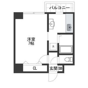 クレセント松蔭(1K/1階)の間取り写真