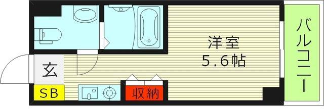パティオ京橋(1K/4階)の間取り写真