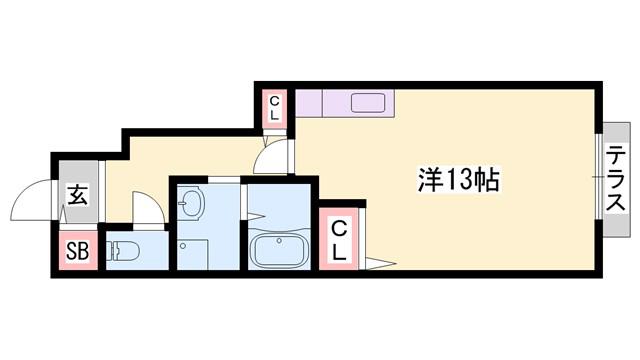 KUMA(ワンルーム/1階)の間取り写真