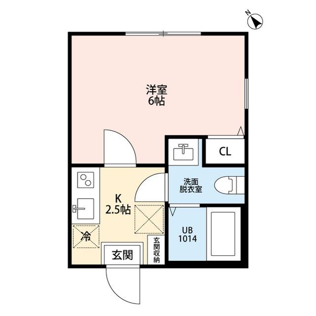 GOLD LAGOON 富岡東(ワンルーム/2階)の間取り写真