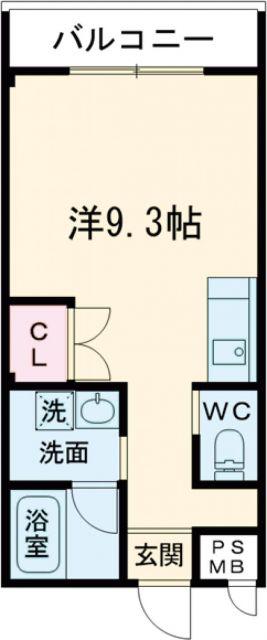 リリーセノラ(ワンルーム/3階)の間取り写真