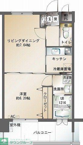 エンクレスト天神南Ⅲ(2K/4階)の間取り写真