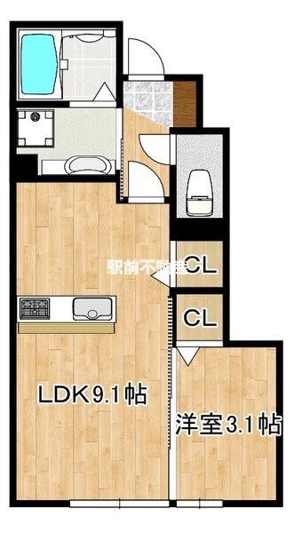 J′S STAGEII(1LDK/1階)の間取り写真