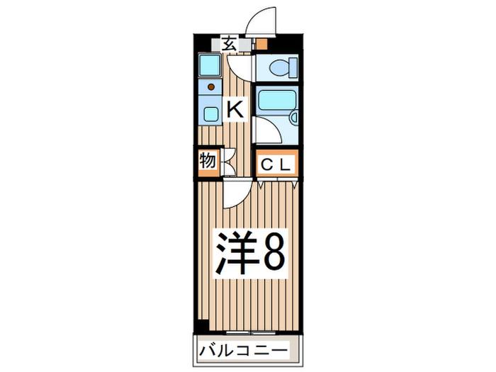 藤井マンション壱番館(1K/5階)の間取り写真