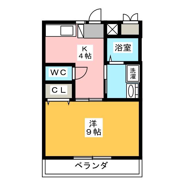 テラスホーエー(1K/2階)の間取り写真