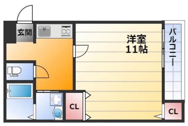 フジパレス三国本町(1K/1階)の間取り写真