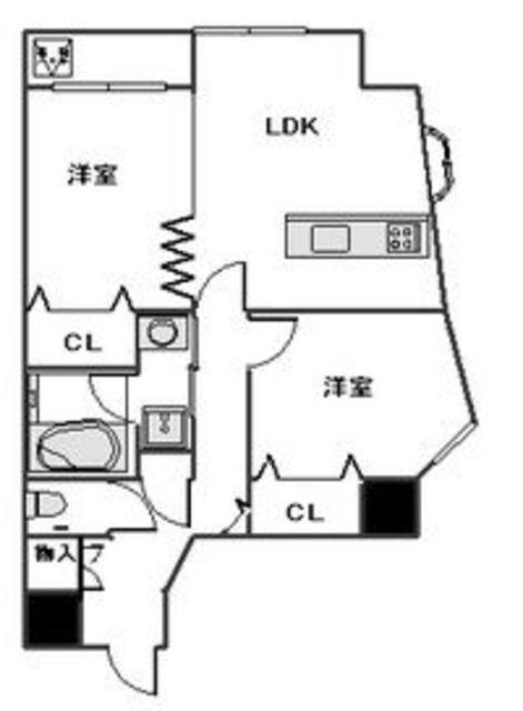 エクセルダイア西糀谷(2LDK/2階)の間取り写真