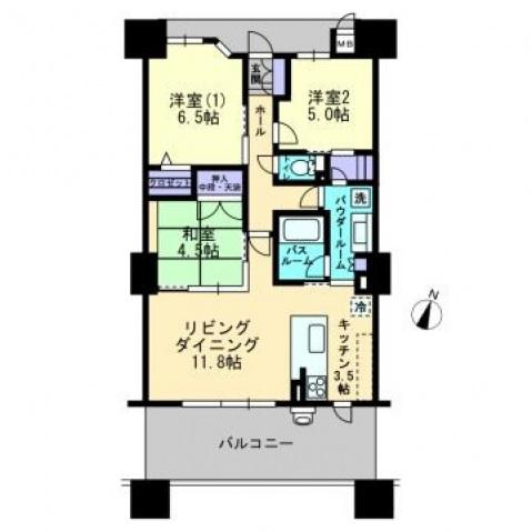 アルファステイツ照国(3LDK/2階)の間取り写真