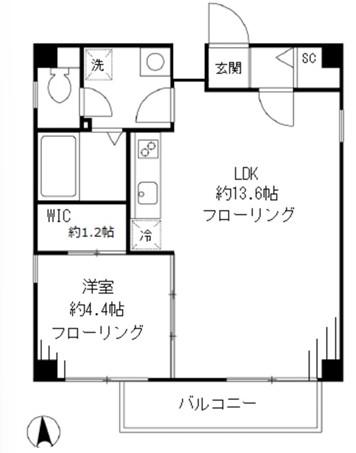 CASA LUCEO CASA LUCEO(1LDK/4階)の間取り写真